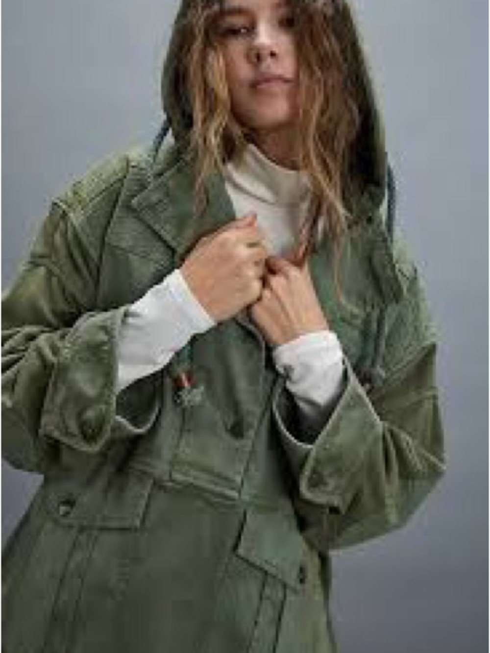 Free People We The Free Marlie Washed Pullover Jacket Sweatshirt OversizedM NWOT
